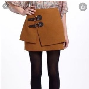Brown Anthropologie Meadow Rue miniskirt